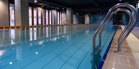 Children learn to swim from nursery age at the onsite swim center.